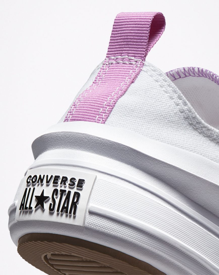 Pantofi Platforma Fete Converse Chuck Taylor All Star Move Low Top Albi Violet Albi | RO I13ZCK820